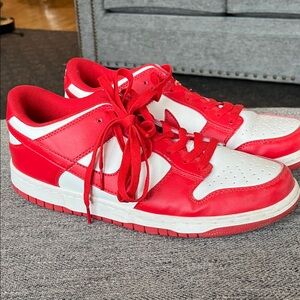 Nike Men's Red and White Athletic Shoes